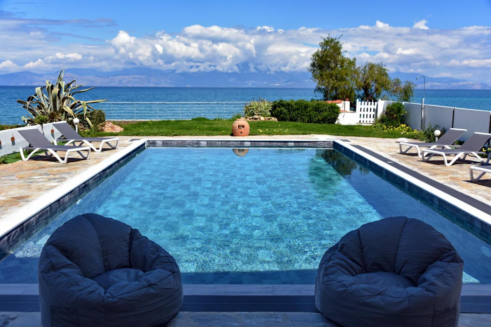 Antorina Beachfront Villas With Private Pools Kamari  Buitenkant foto