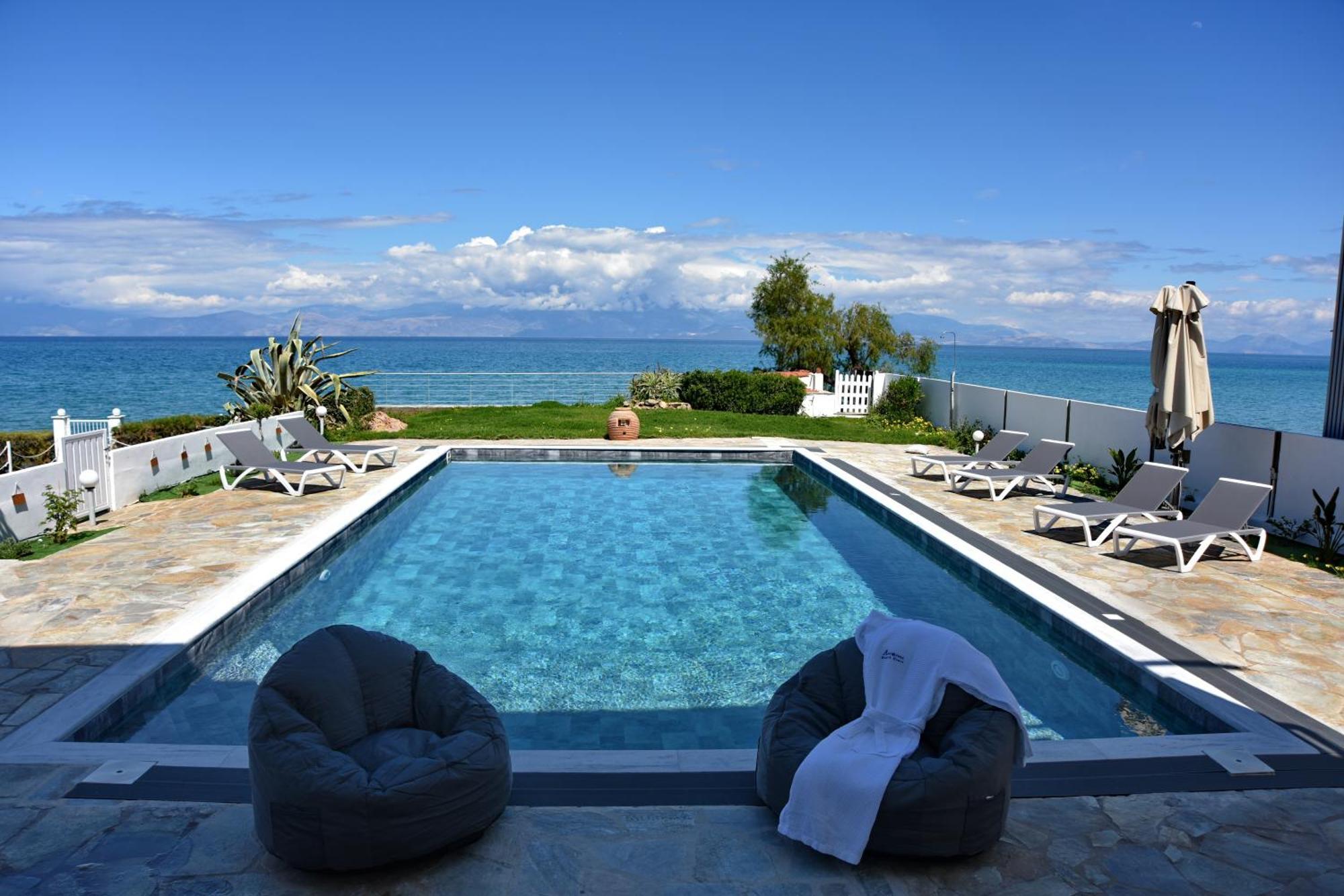 Antorina Beachfront Villas With Private Pools Kamari  Buitenkant foto